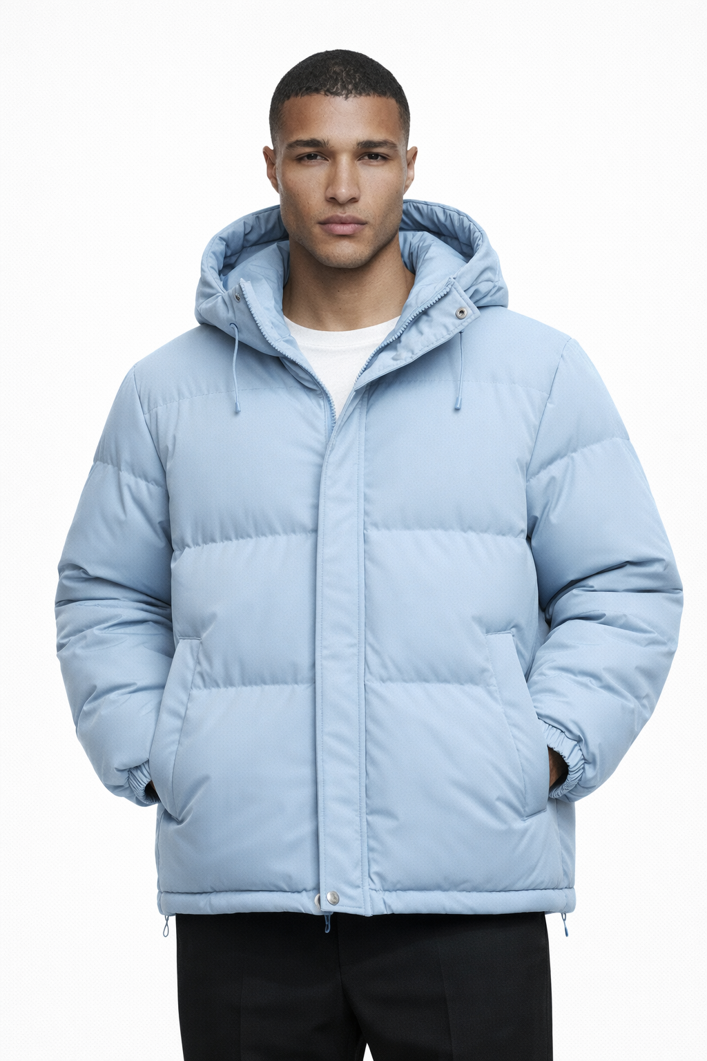 OSLO PUFFER — Oversized Hooded Down Jacket with Elastic Cuffs
