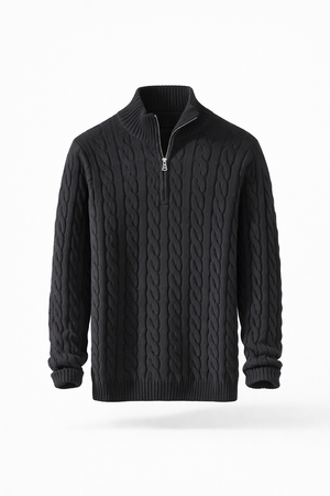 Samuel Cable Knit Half-Zip Sweater
