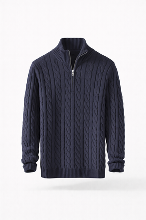 Samuel Cable Knit Half-Zip Sweater