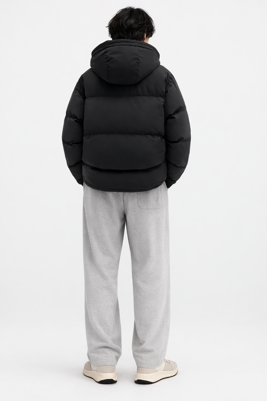 MONTREAL PARKA — Long Hooded Down Jacket with Multi-Pocket Design