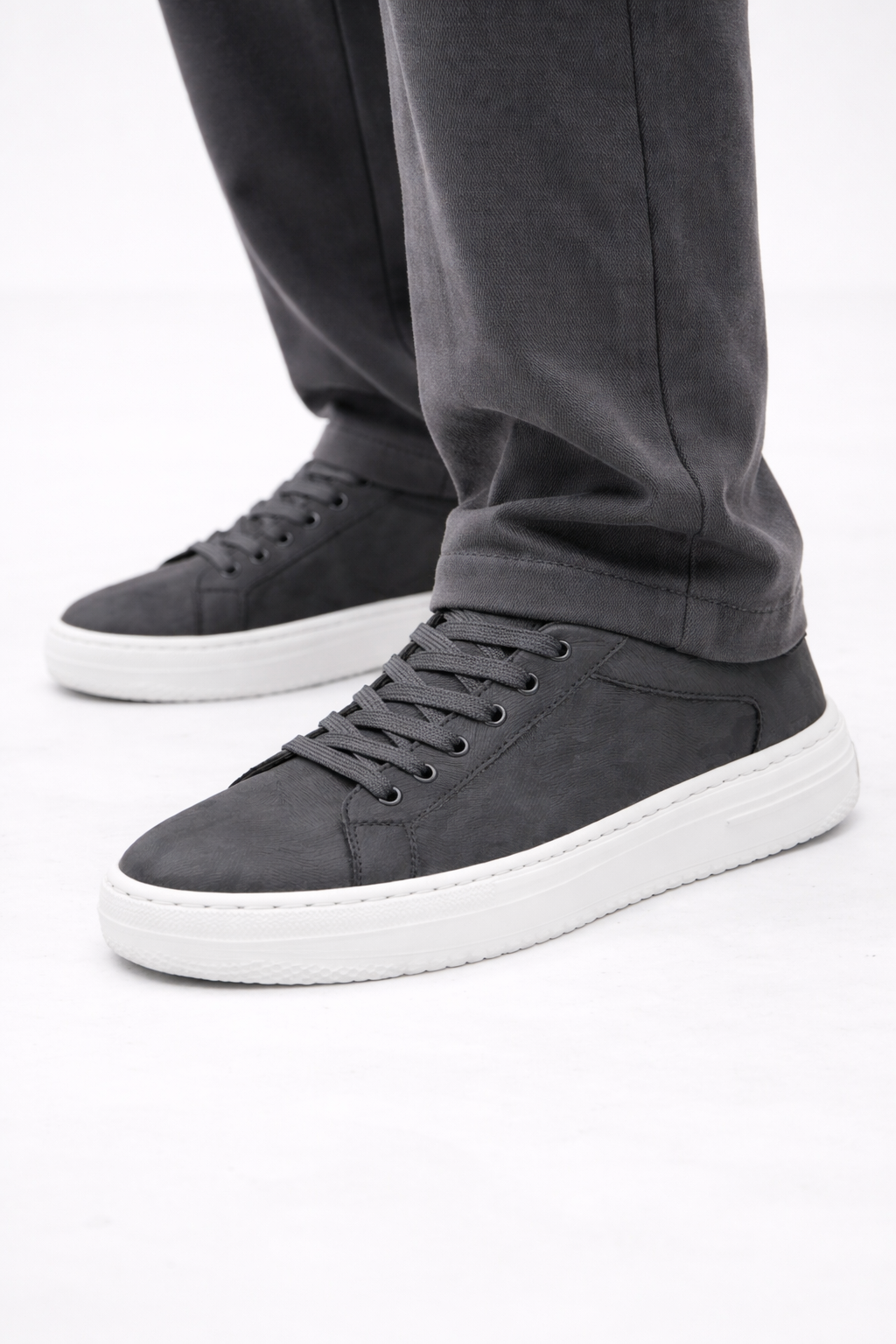 BASEL SNEAKER — Low-Top Canvas Vulcanized Sneaker with Microfiber Upper