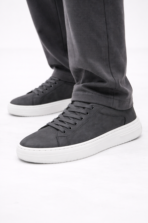 BASEL SNEAKER — Low-Top Canvas Vulcanized Sneaker with Microfiber Upper