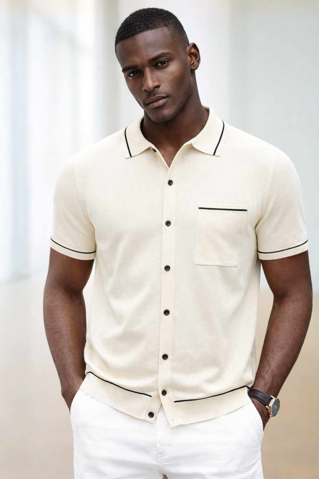 Tencel Knit Short Sleeve Shirt