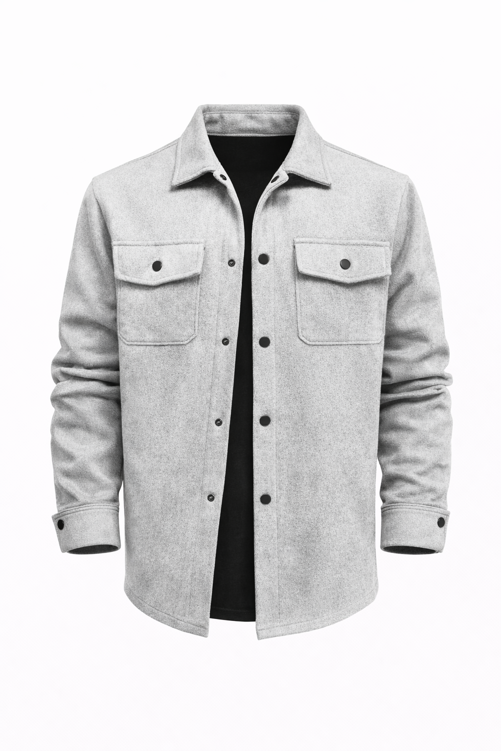 ZURICH OVERSHIRT — Wool-Blend Shirt Jacket with Dual Chest Pockets