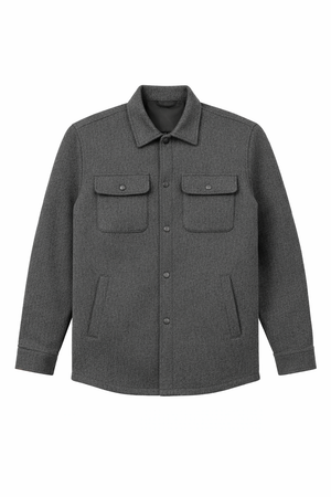 ZURICH OVERSHIRT — Wool-Blend Shirt Jacket with Dual Chest Pockets