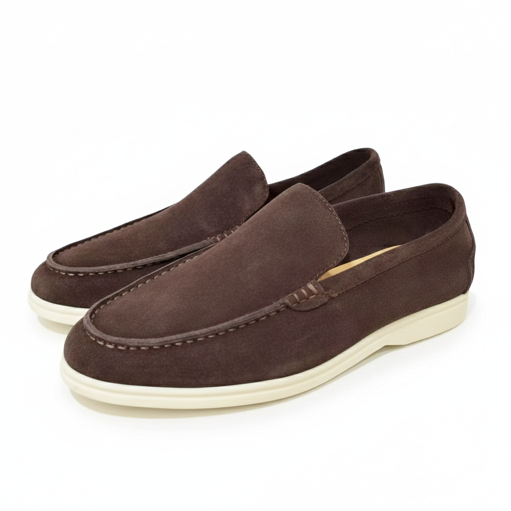 FLORENCE LOAFER — Casual Slip-On Driver with Contrast Stitching