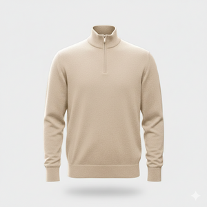 OXFORD HALF-ZIP — Lightweight Knit Pullover with Quarter-Zip