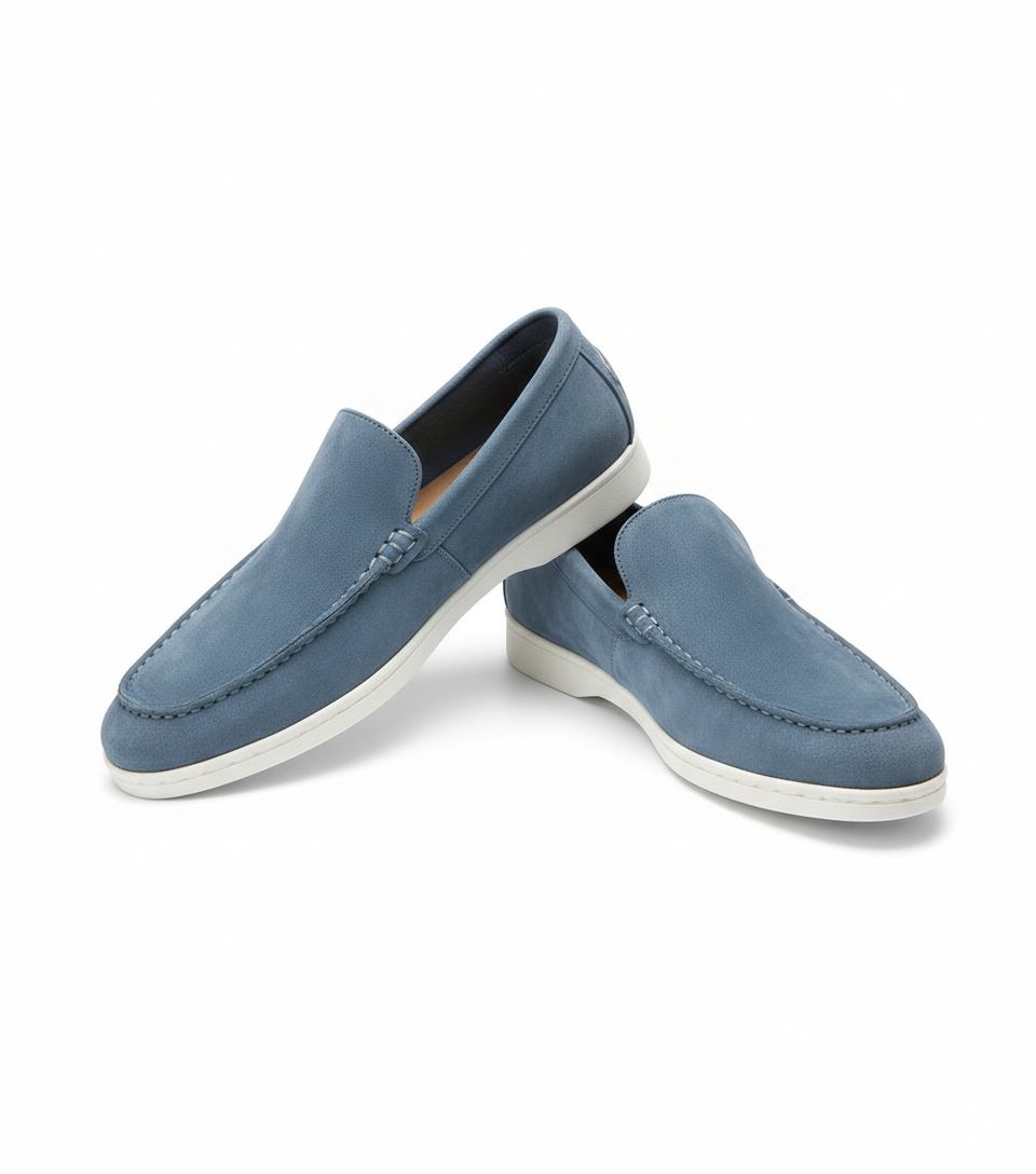 FLORENCE LOAFER — Casual Slip-On Driver with Contrast Stitching