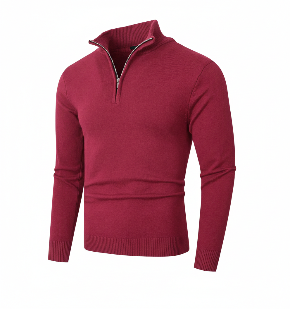 OXFORD HALF-ZIP — Lightweight Knit Pullover with Quarter-Zip