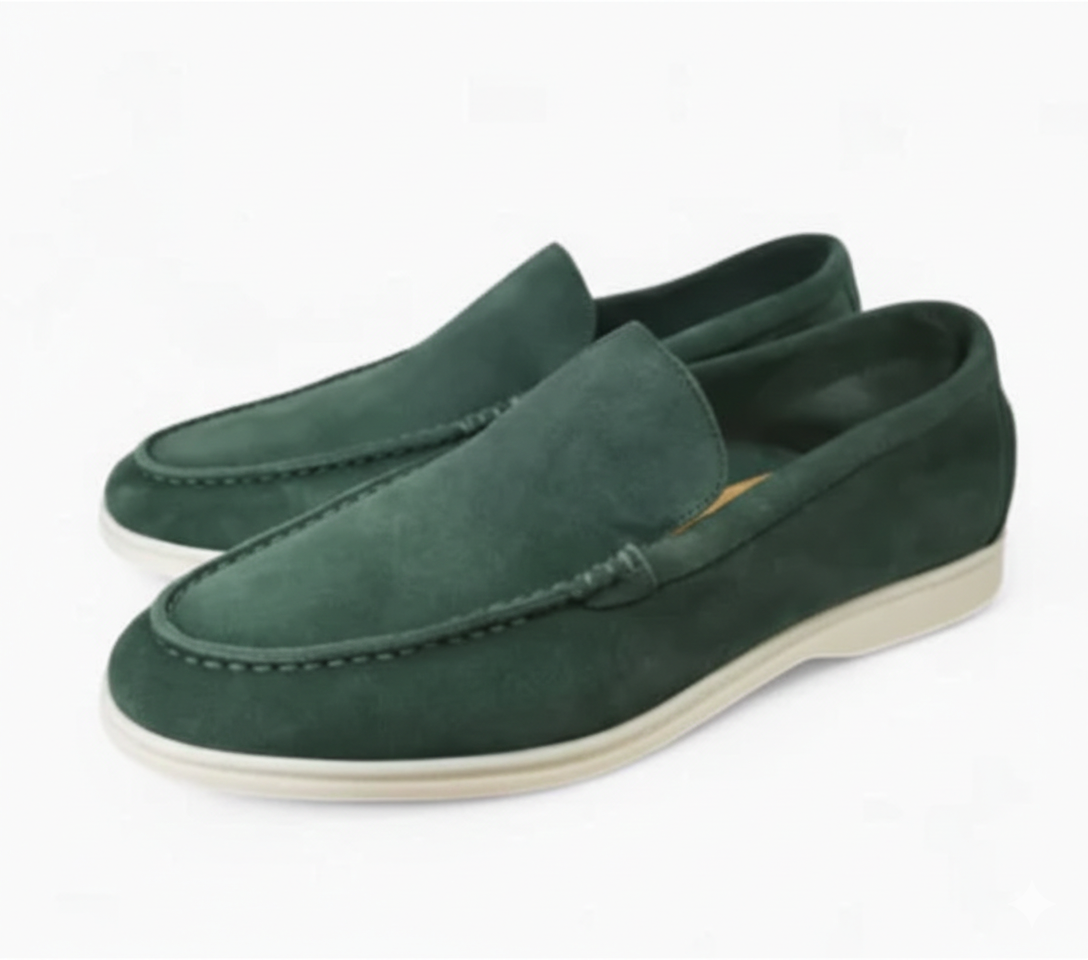 FLORENCE LOAFER — Casual Slip-On Driver with Contrast Stitching