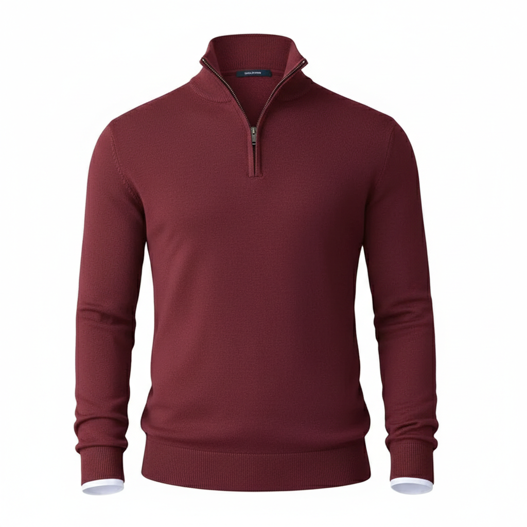 OXFORD HALF-ZIP — Lightweight Knit Pullover with Quarter-Zip