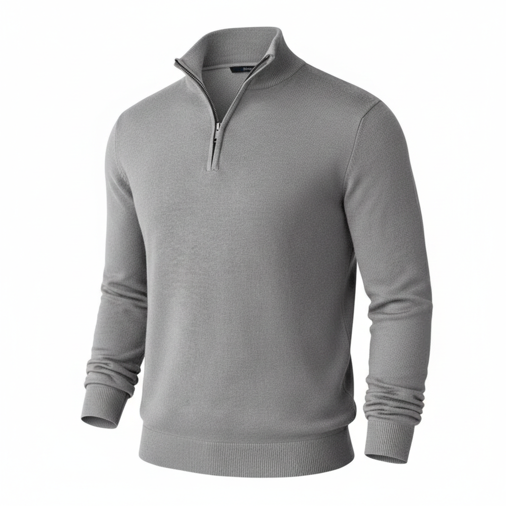 OXFORD HALF-ZIP — Lightweight Knit Pullover with Quarter-Zip