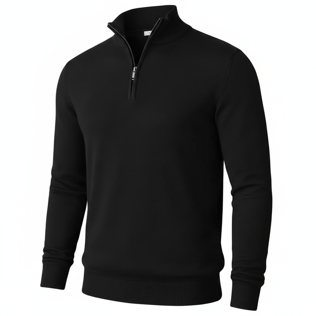 OXFORD HALF-ZIP — Lightweight Knit Pullover with Quarter-Zip