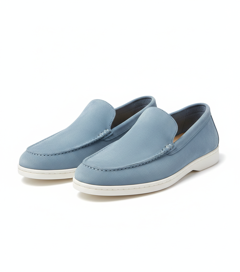 FLORENCE LOAFER — Casual Slip-On Driver with Contrast Stitching