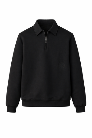 AMSTERDAM TOP  — Quarter-Zip Collar Sweater