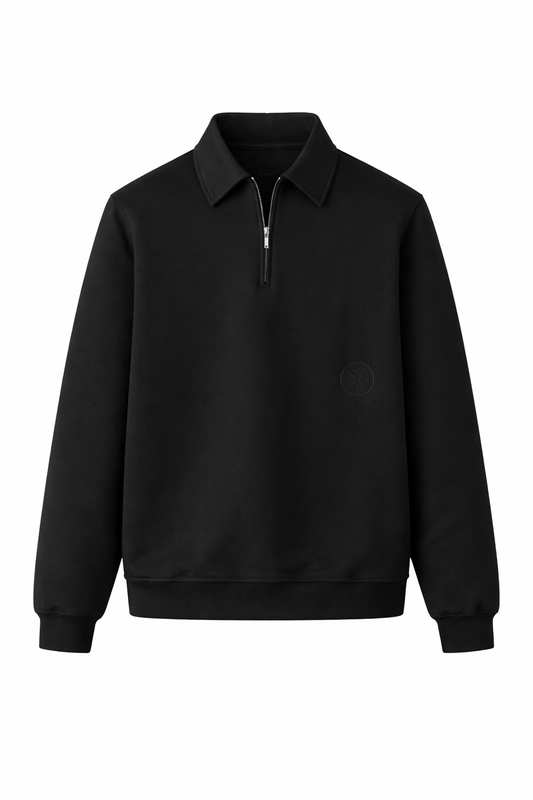AMSTERDAM TOP  — Quarter-Zip Collar Sweater