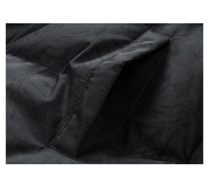 ZURICH BOMBER — Oversized Hooded Puffer with Botanical Print