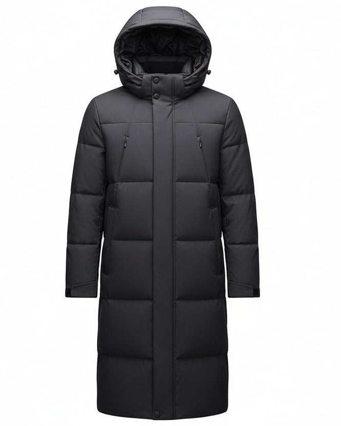 HELSINKI LONGLINE — Premium Duck Down Parka with Detachable Hood