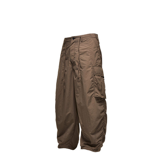 Wide-Leg Cargo Trousers
