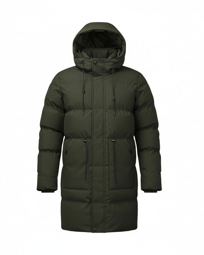 MONTREAL PARKA — Long Hooded Down Jacket with Multi-Pocket Design