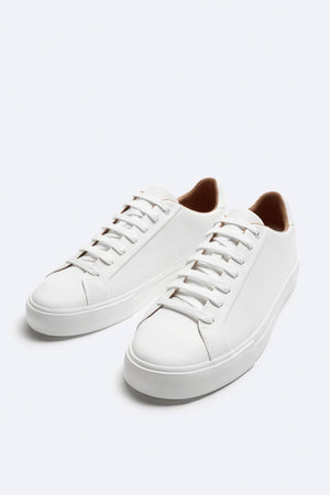 COPENHAGEN COURT — Premium Leather Low-Top Sneaker with Contrast Sole