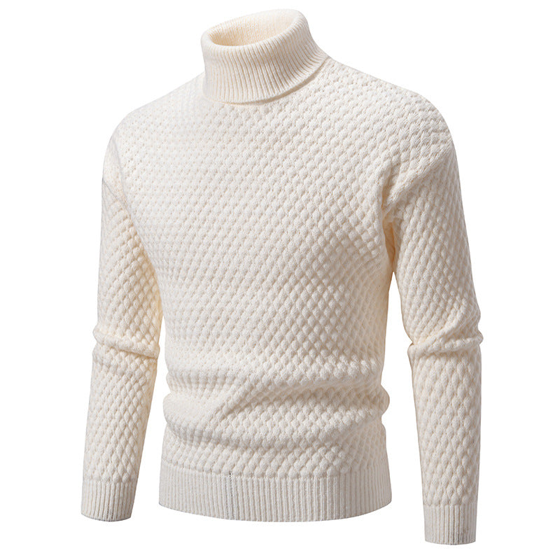 OSLO TURTLENECK — Textured Knit Turtleneck Sweater