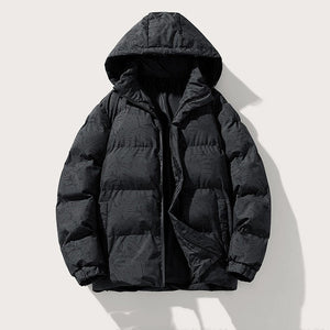 ZURICH BOMBER — Oversized Hooded Puffer with Botanical Print