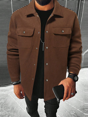 ZURICH OVERSHIRT — Wool-Blend Shirt Jacket with Dual Chest Pockets