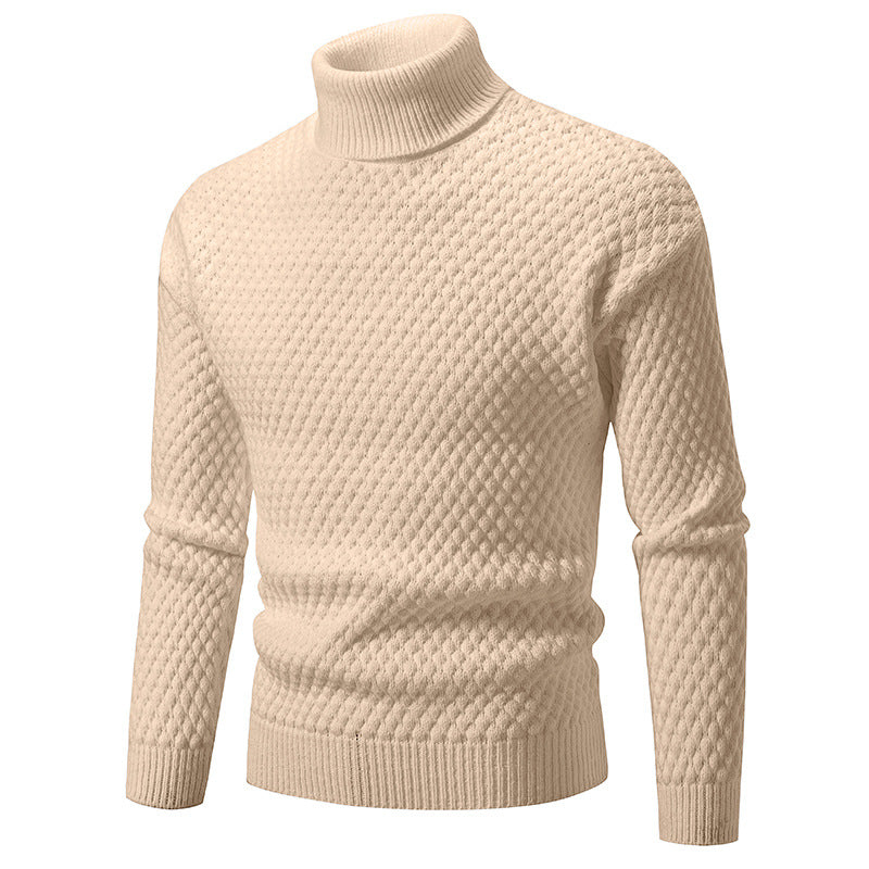 OSLO TURTLENECK — Textured Knit Turtleneck Sweater