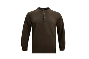 Heavyweight Combed Cotton Henley Top