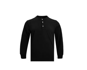 Heavyweight Combed Cotton Henley Top