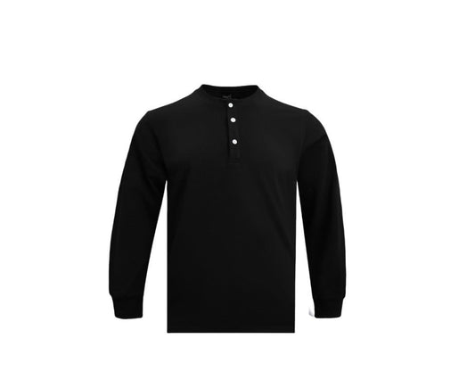 Heavyweight Combed Cotton Henley Top