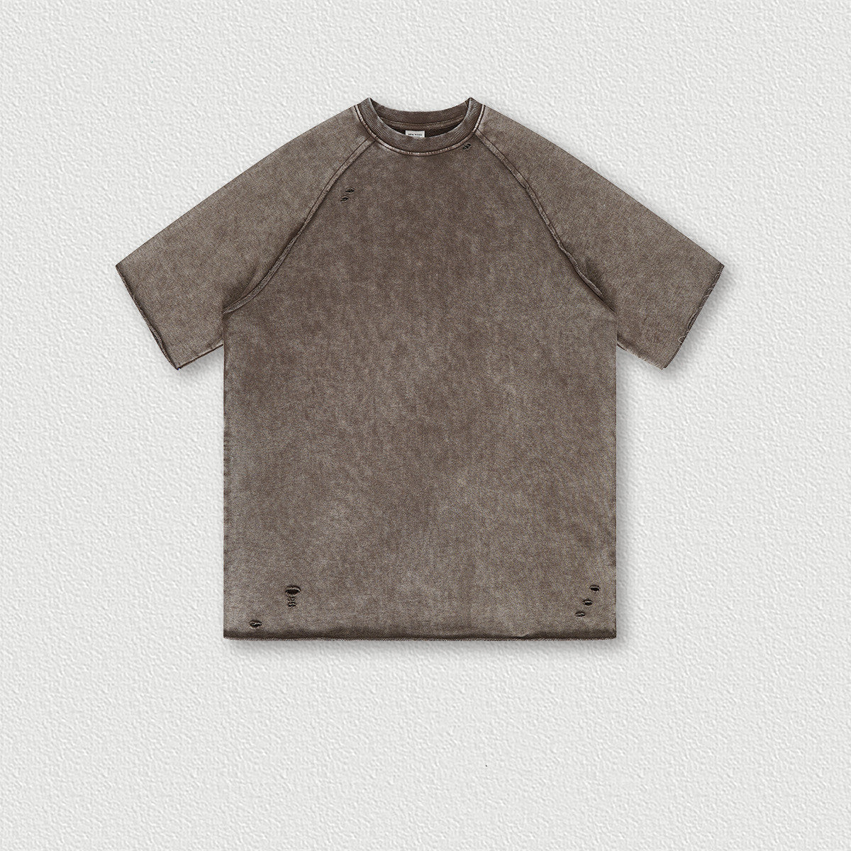 MEMPHIS WASHED TEE — Oversized Washed Terry Short Sleeve with Raw Edge