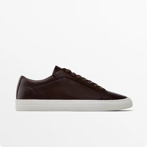 COPENHAGEN COURT — Premium Leather Low-Top Sneaker with Contrast Sole