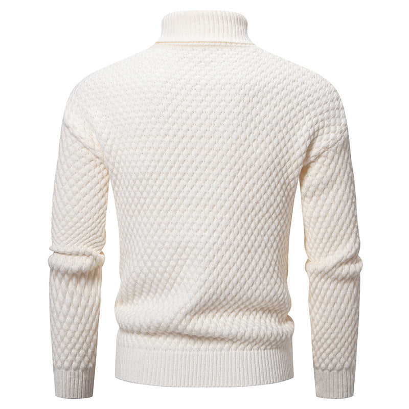 OSLO TURTLENECK — Textured Knit Turtleneck Sweater