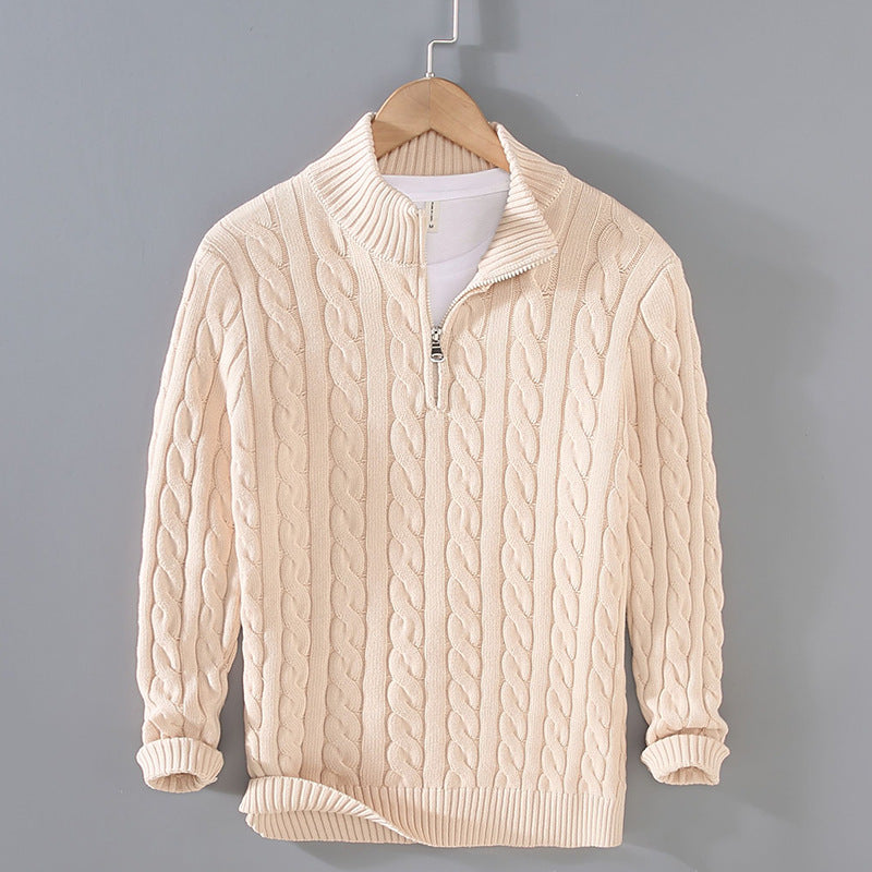 Samuel Cable Knit Half-Zip Sweater