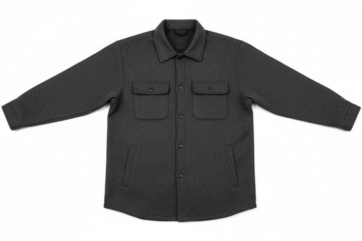 ZURICH OVERSHIRT — Wool-Blend Shirt Jacket with Dual Chest Pockets