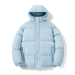 REYKJAVIK PUFFER — Oversized Hooded Down Jacket with Ribbed Cuffs
