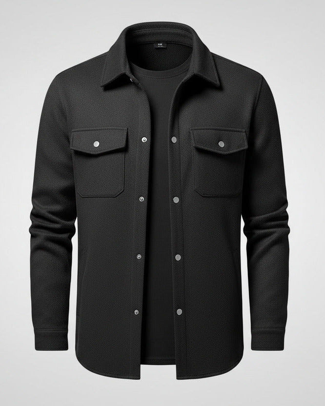 ZURICH OVERSHIRT — Wool-Blend Shirt Jacket with Dual Chest Pockets